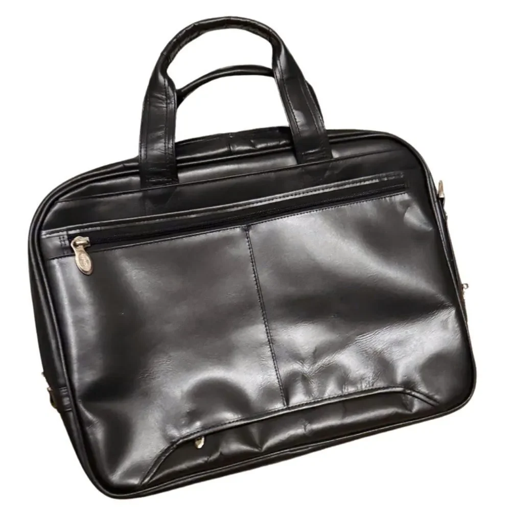 McKLEIN Pearson Leather 17 in.Exp Double compartment Laptop Briefcase bag $480